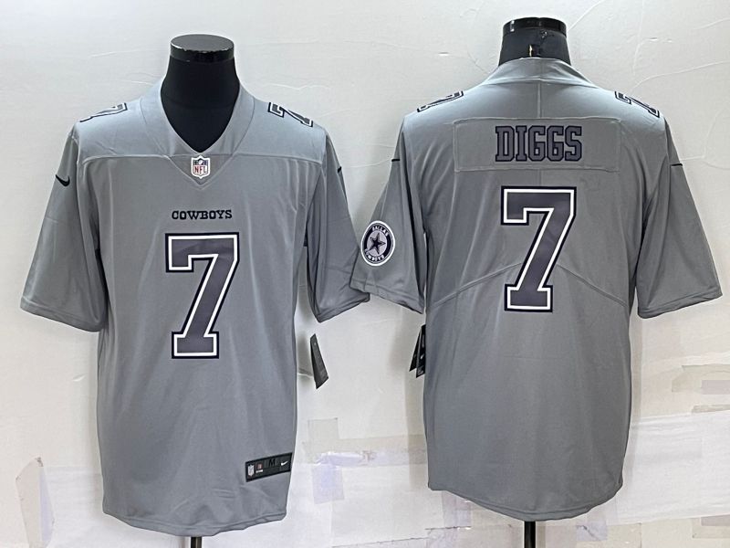 Men Dallas Cowboys #7 Diggs Grey 2022 Nike Limited Vapor Untouchable NFL Jersey